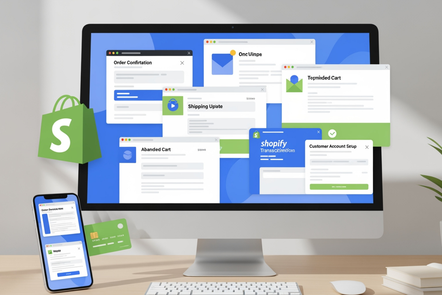 Screenshot of Shopify Admin 'Notifications' settings page, showing various email templates. - shopify transactional emails