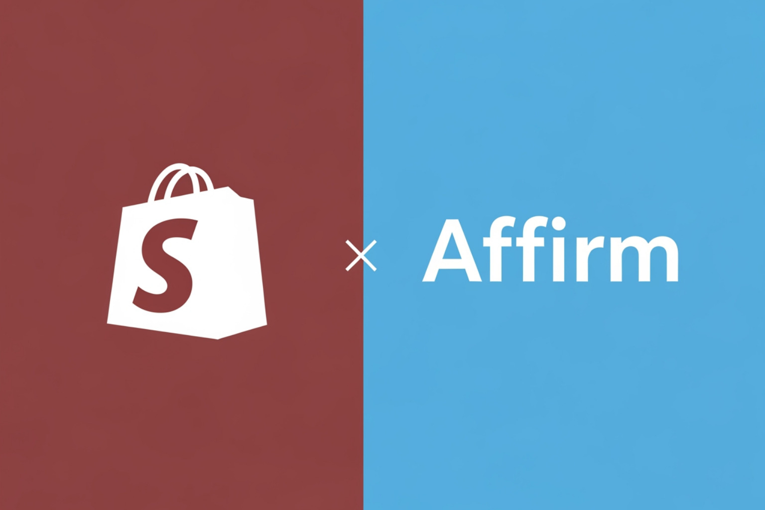 Shopify and Affirm logos together - shop pay installments shopify