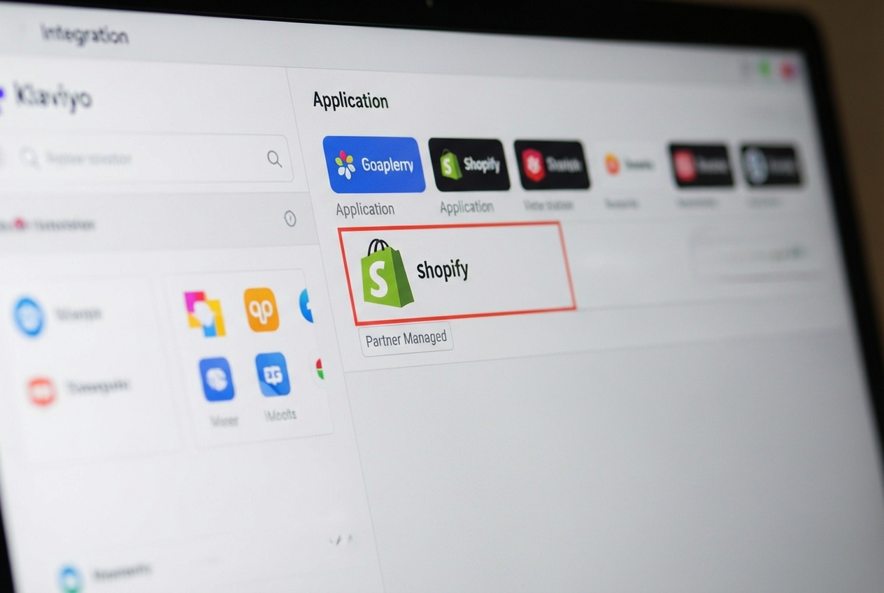 Klaviyo integrations page with the Shopify app highlighted - klaviyo shopify integration