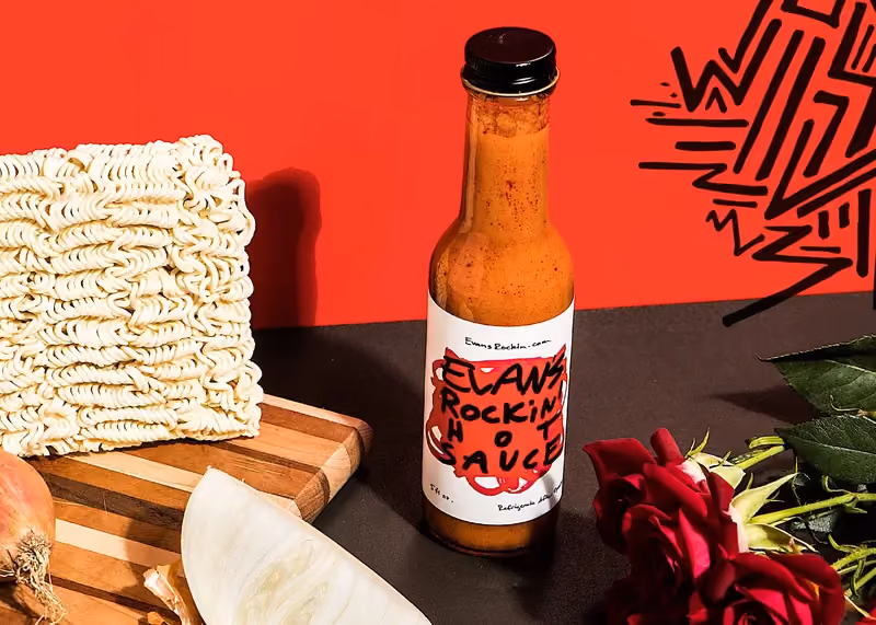Branding for Evan's Rockin' Hot Sauce