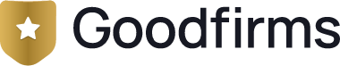 Goodfirms logo with white star on gold shield