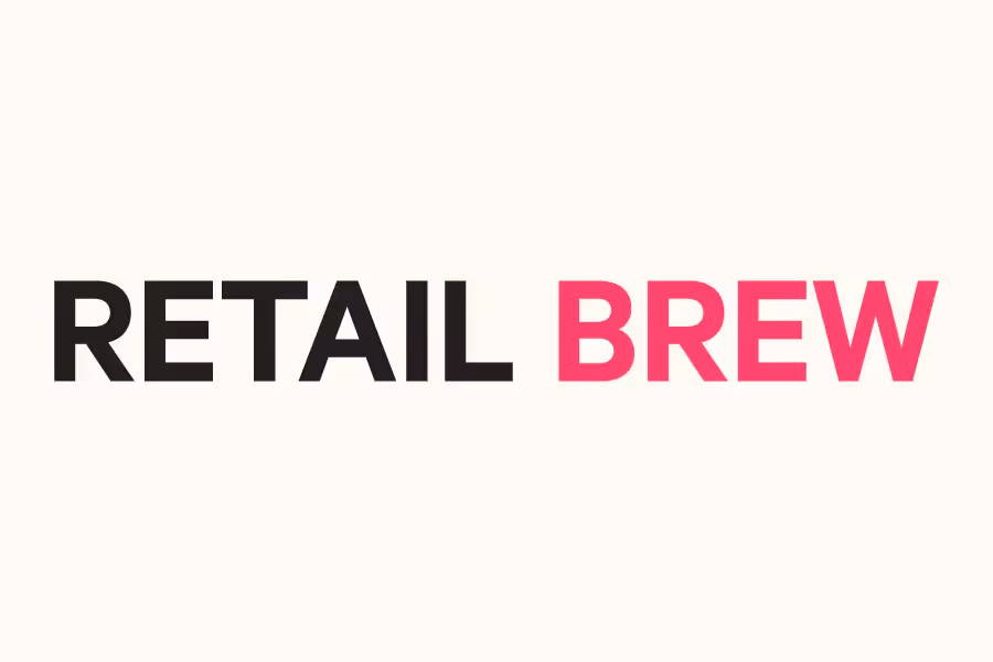 A white background with the words retail brew