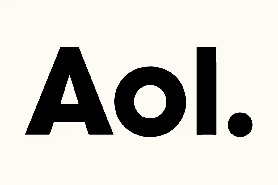 Black letters spelling "AOI." with period on beige background