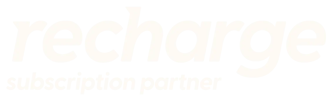 The logo for recharge with white letters