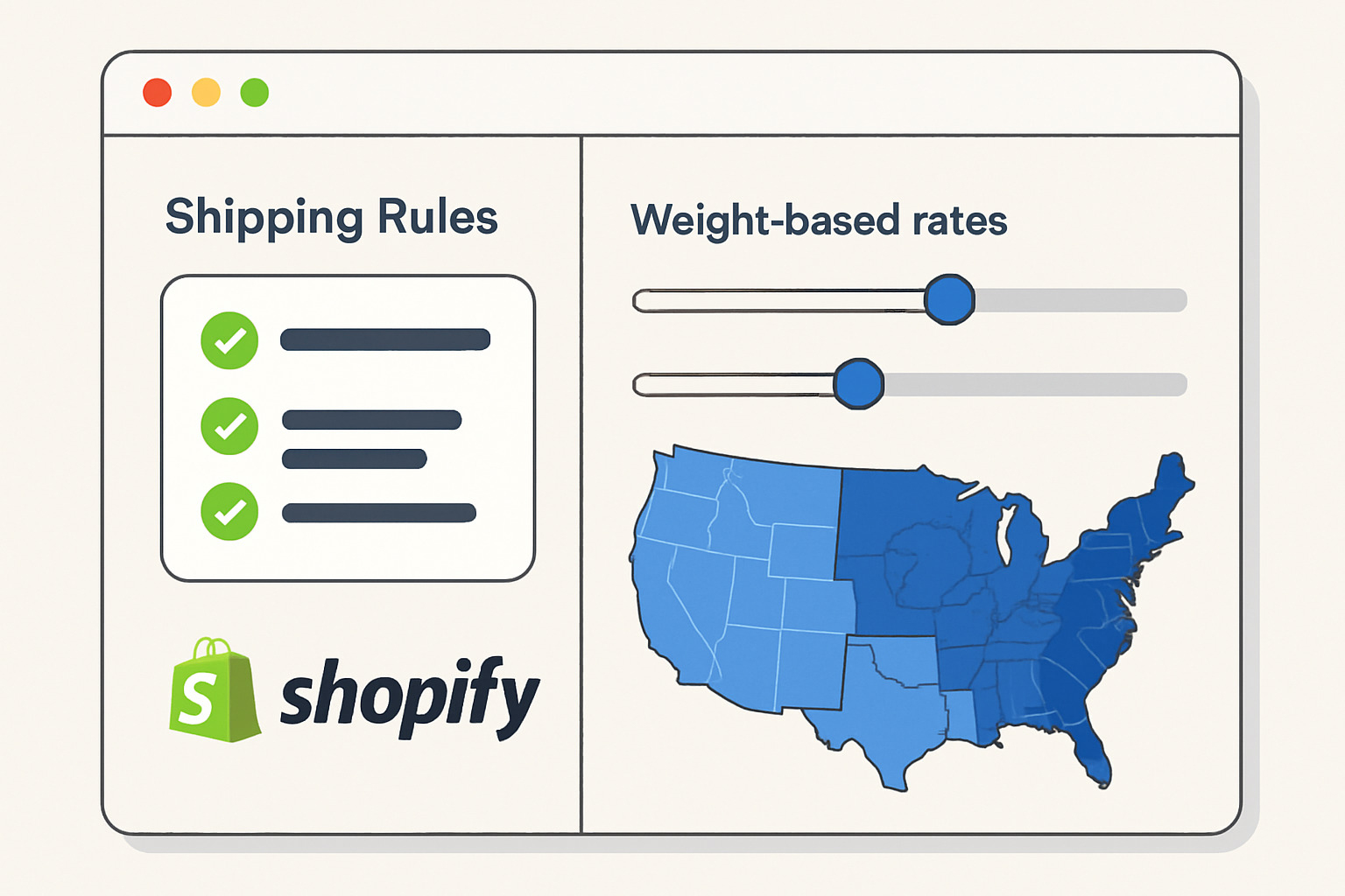 shipping rules - Shopify advanced shipping rules