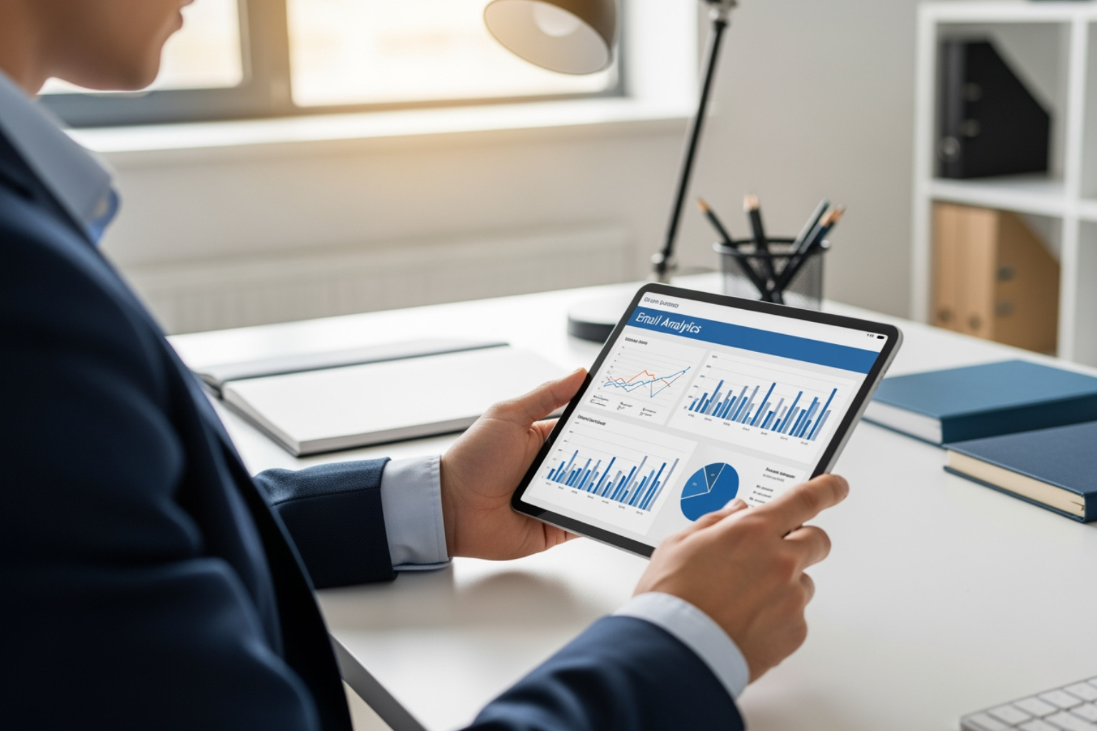 email marketing audit header showing a professional reviewing email campaign analytics on a tablet - email marketing audit email marketing audit header showing a professional reviewing email campaign analytics on a tablet - email marketing audit