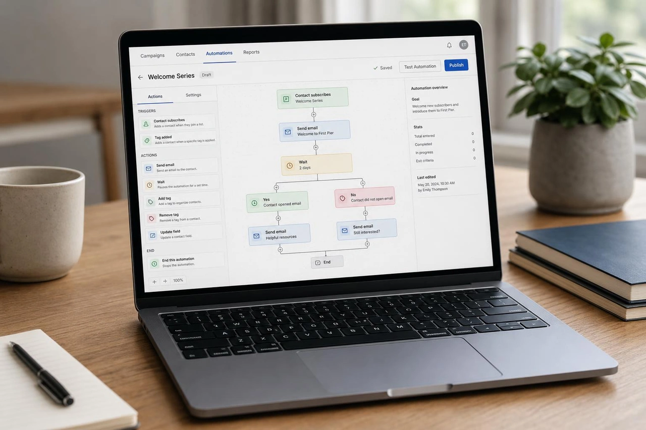 Klaviyo flows email automation workspace