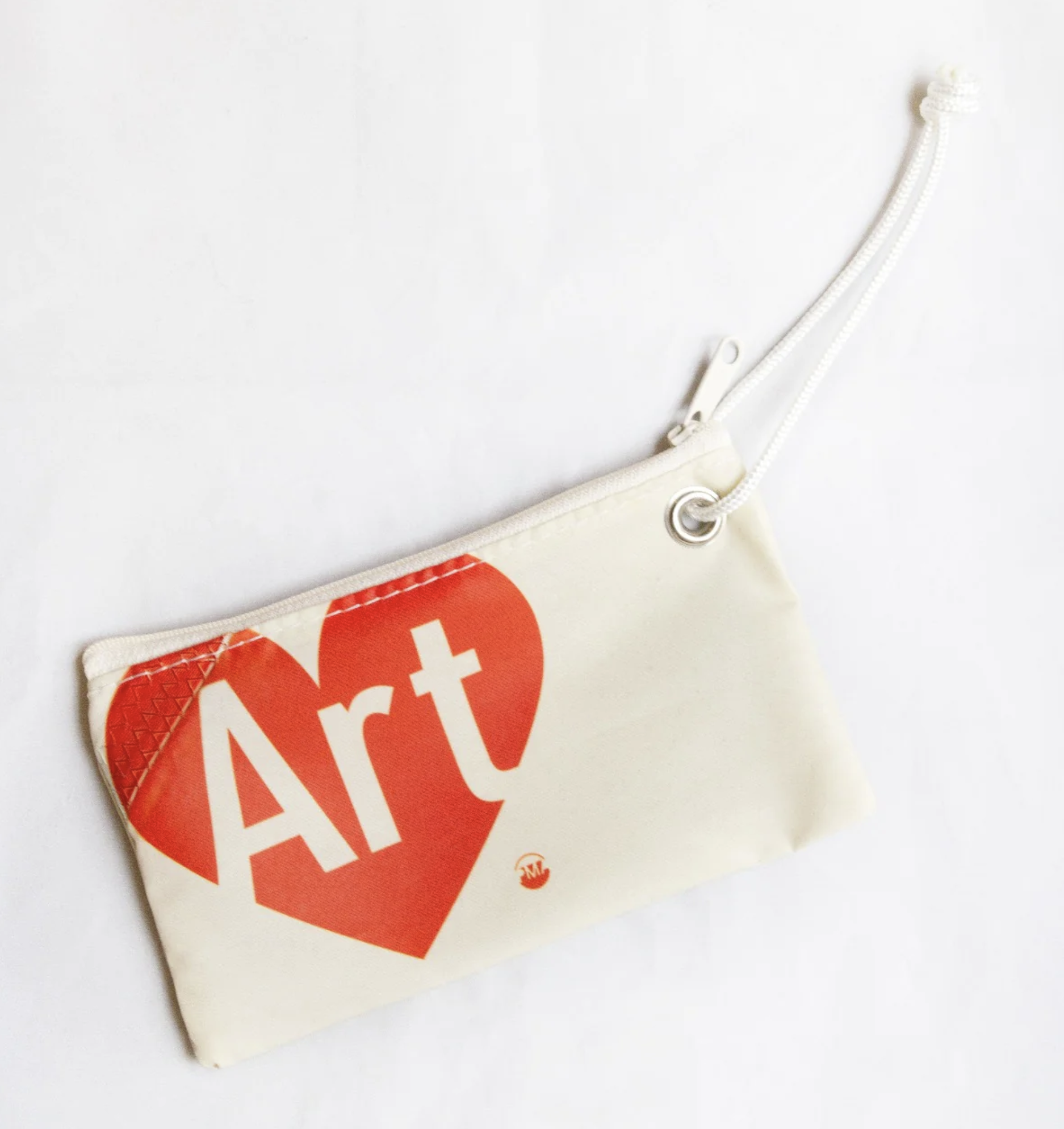 An Art heart zip pouch sold by the Portland Museum of Art store