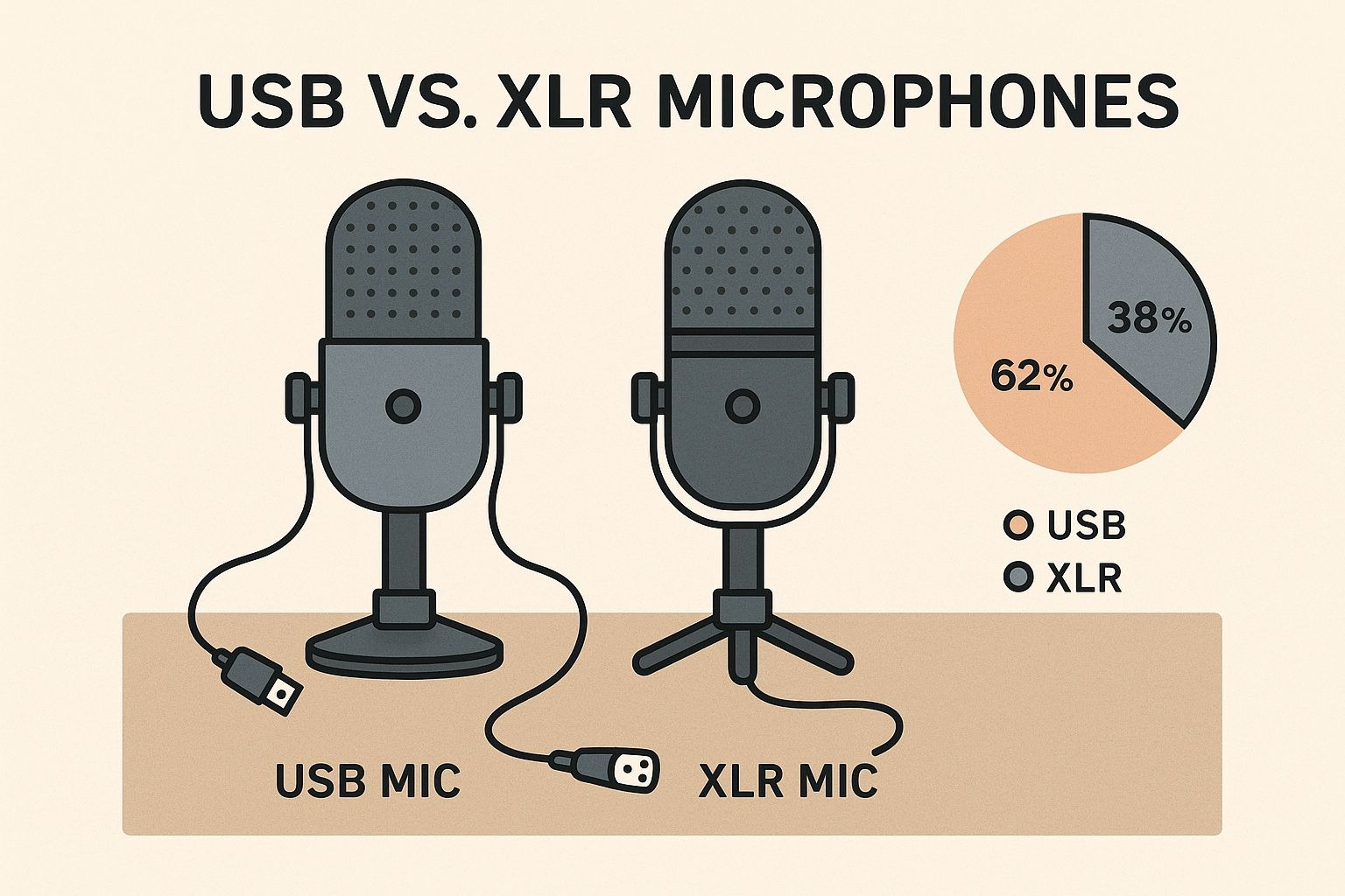 Infographic about equipment needed for podcast