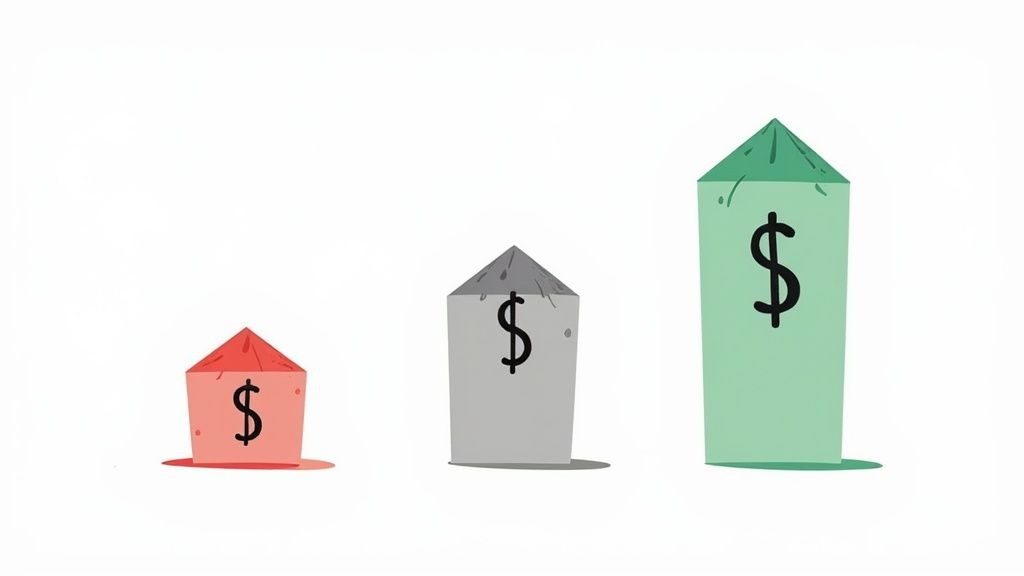 A collage of different podcast sponsorship package tiers, showing varying levels of benefits like ad reads, social media mentions, and newsletter features.