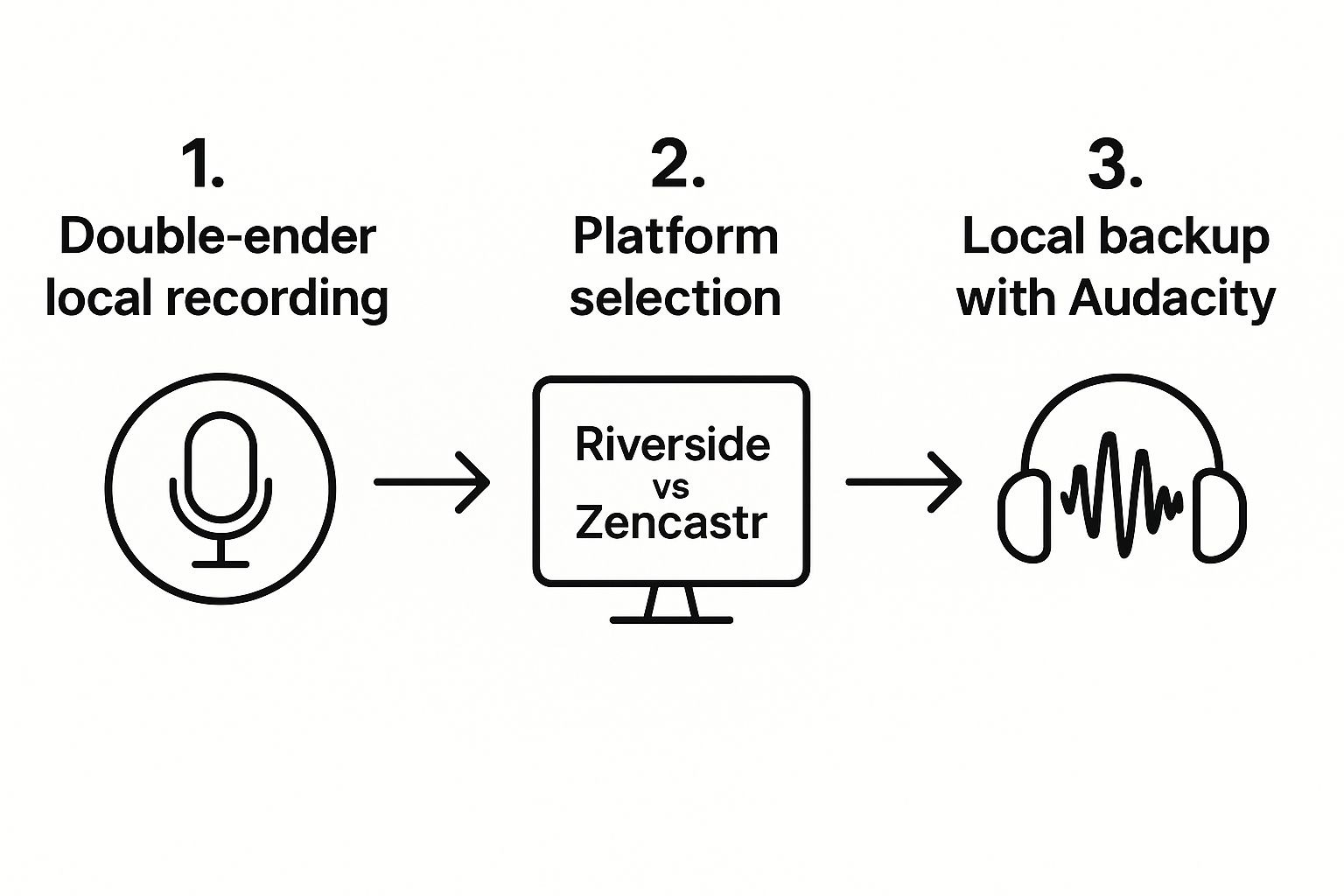 Infographic about how to record a podcast remotely