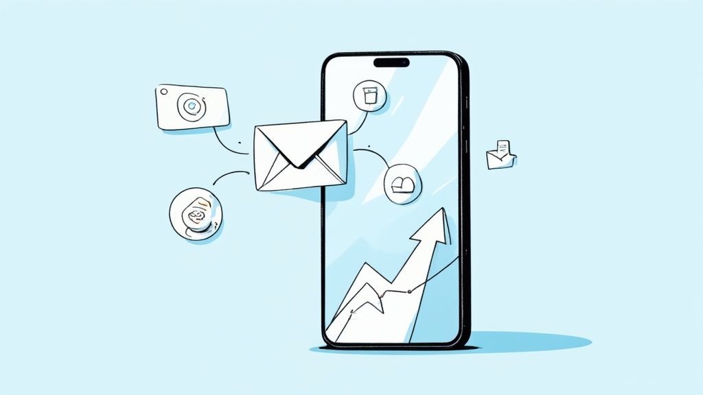 A laptop screen showing a dynamic social media feed with engaging video clips and graphics, representing effective content repurposing for audience growth.