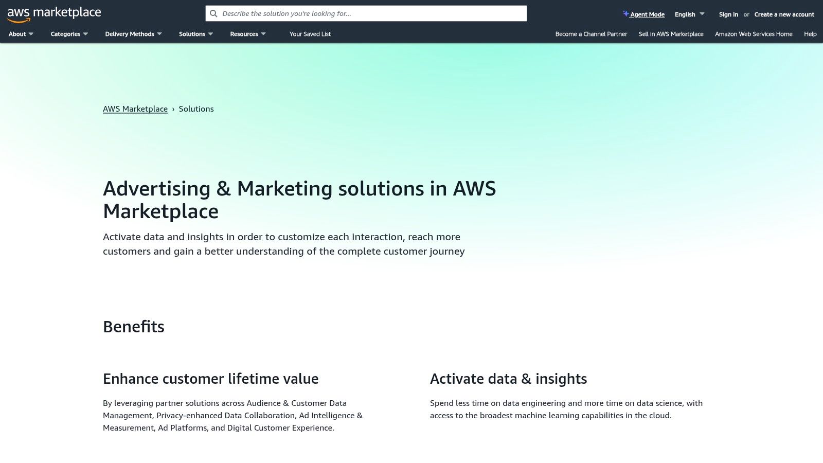 AWS Marketplace – Advertising & Marketing Solutions