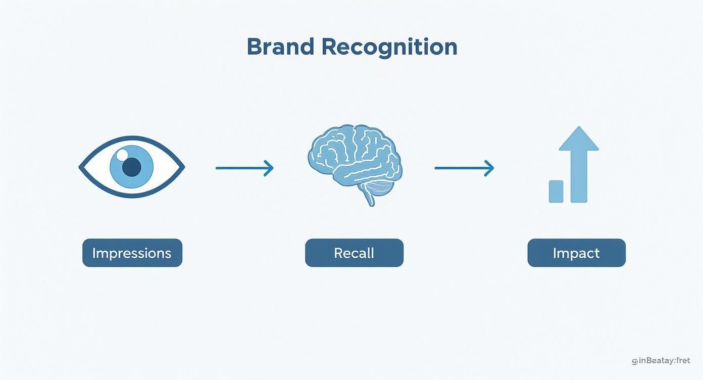 Infographic about how to measure brand recognition