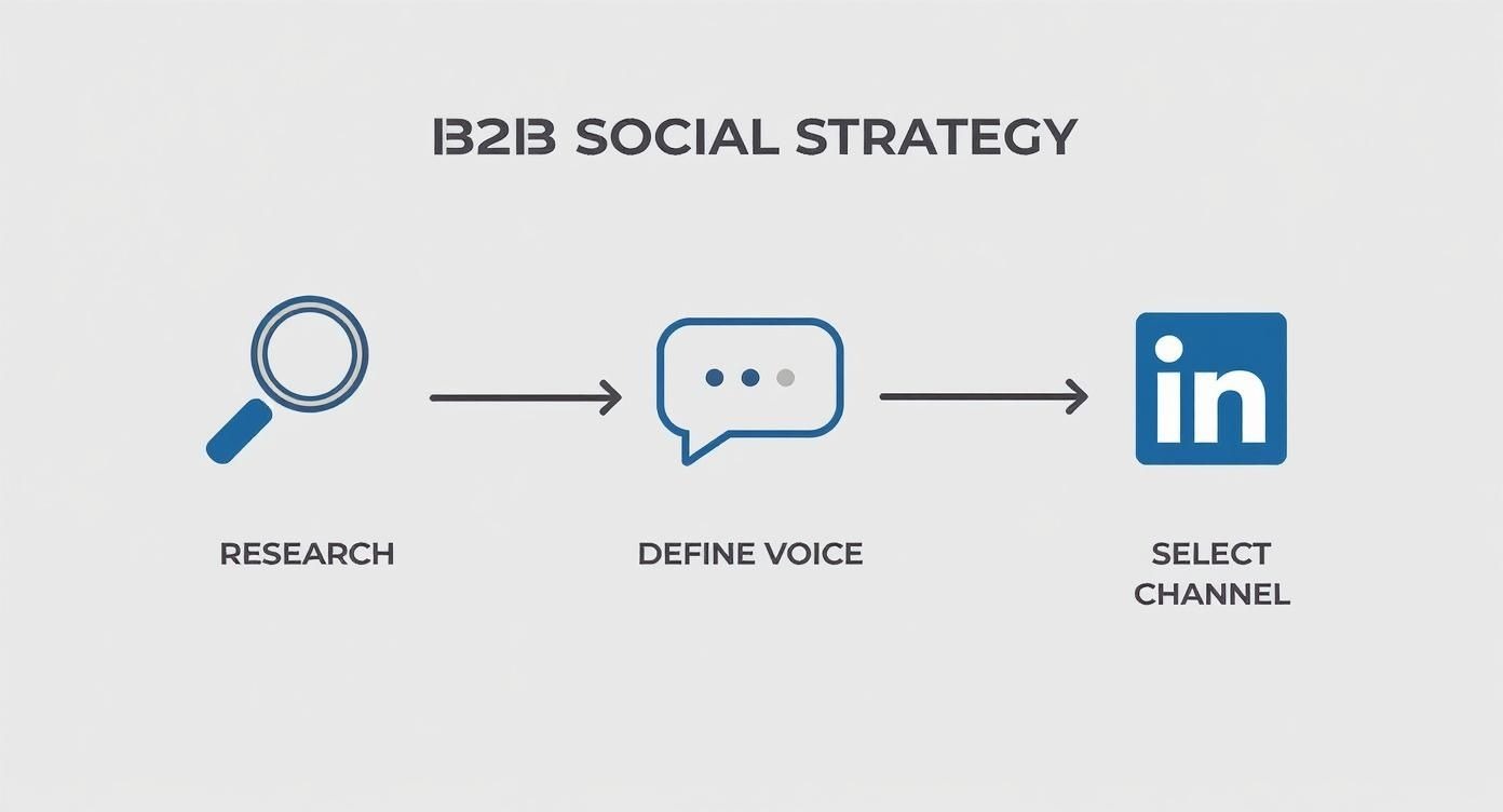 Infographic about b2b social media strategy
