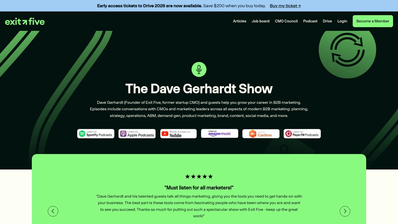 Exit Five: The Dave Gerhardt Show
