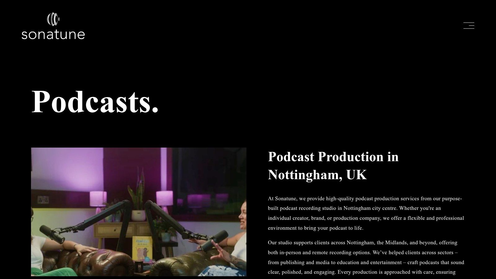 Nottingham Podcast Studio (AOU Studios)