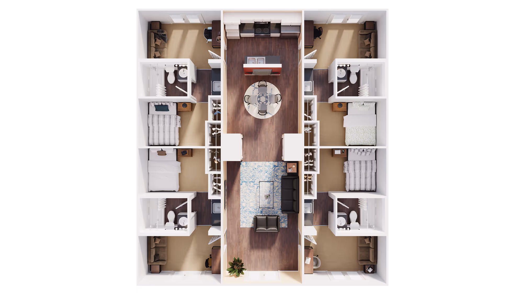 4/4 Suite standard layout