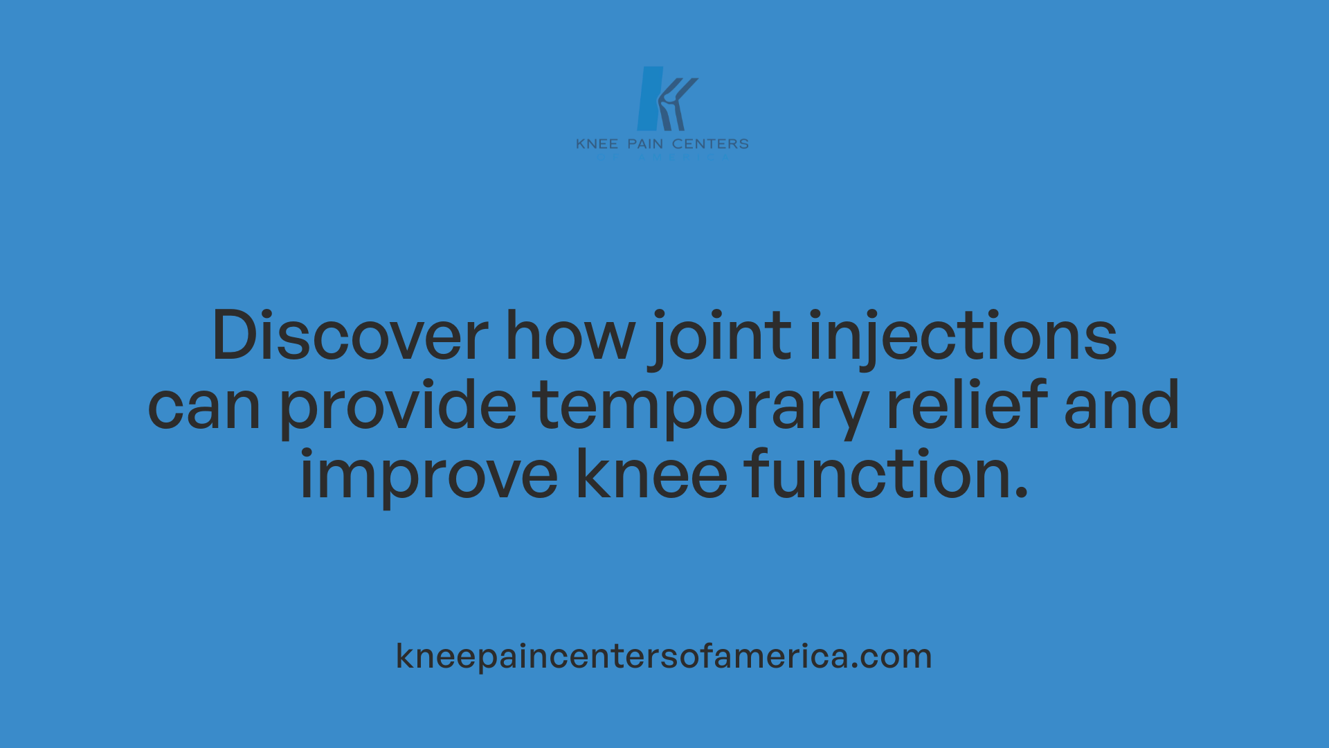 Discover how joint injections can provide temporary relief and improve knee function.