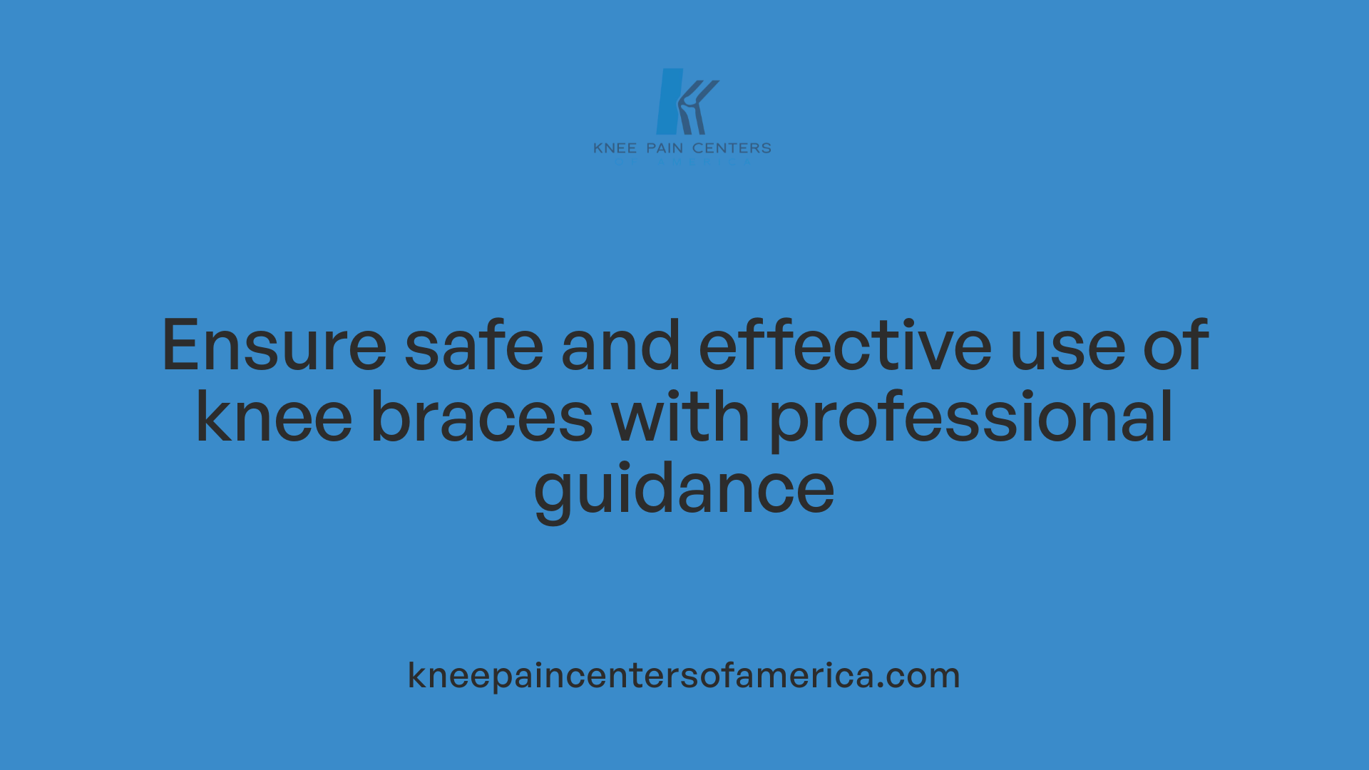 Ensure safe and effective use of knee braces with professional guidance