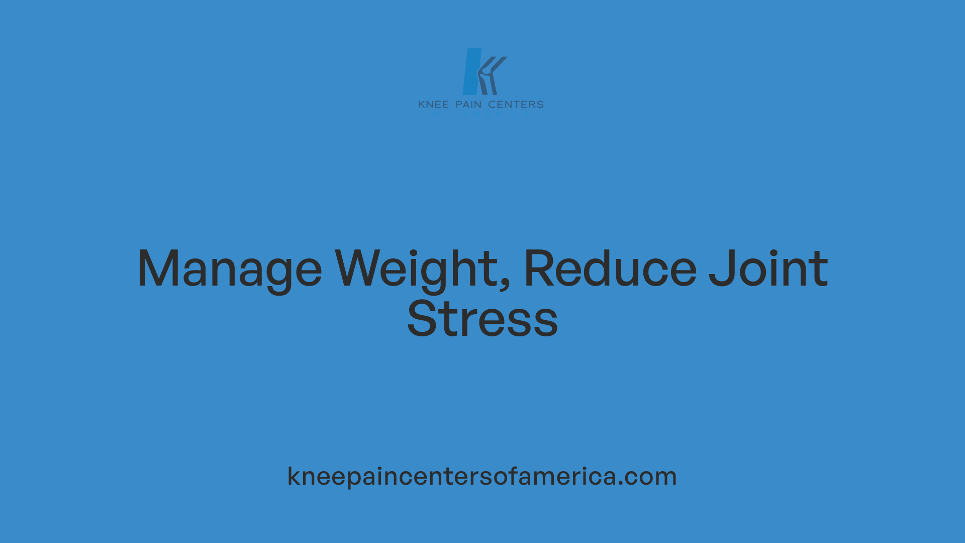 Manage Weight, Reduce Joint Stress