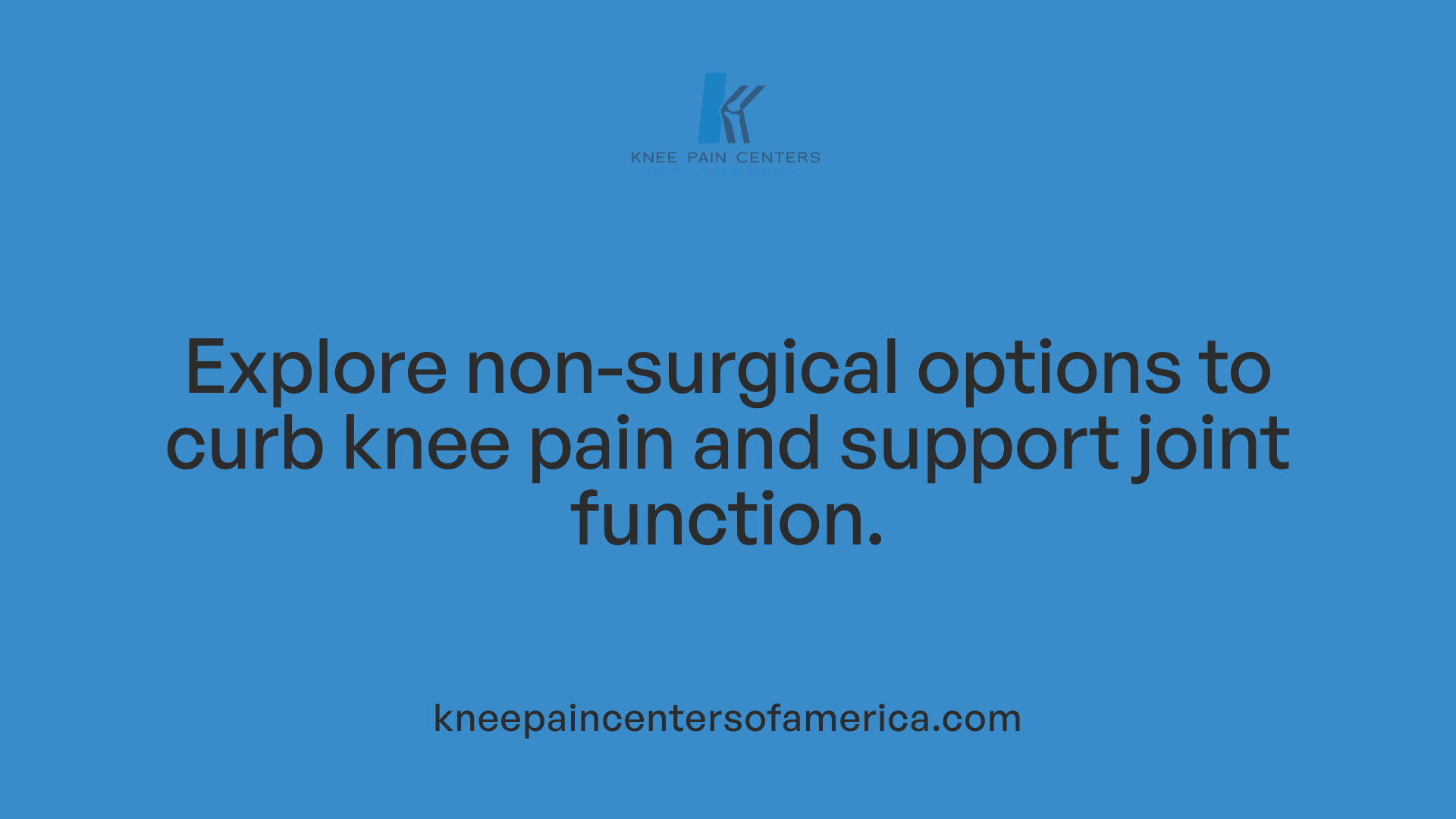 Explore non-surgical options to curb knee pain and support joint function.