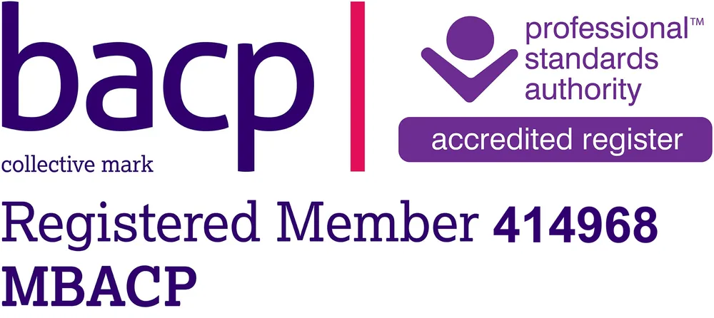 BACP registered member badge, registration number 414968