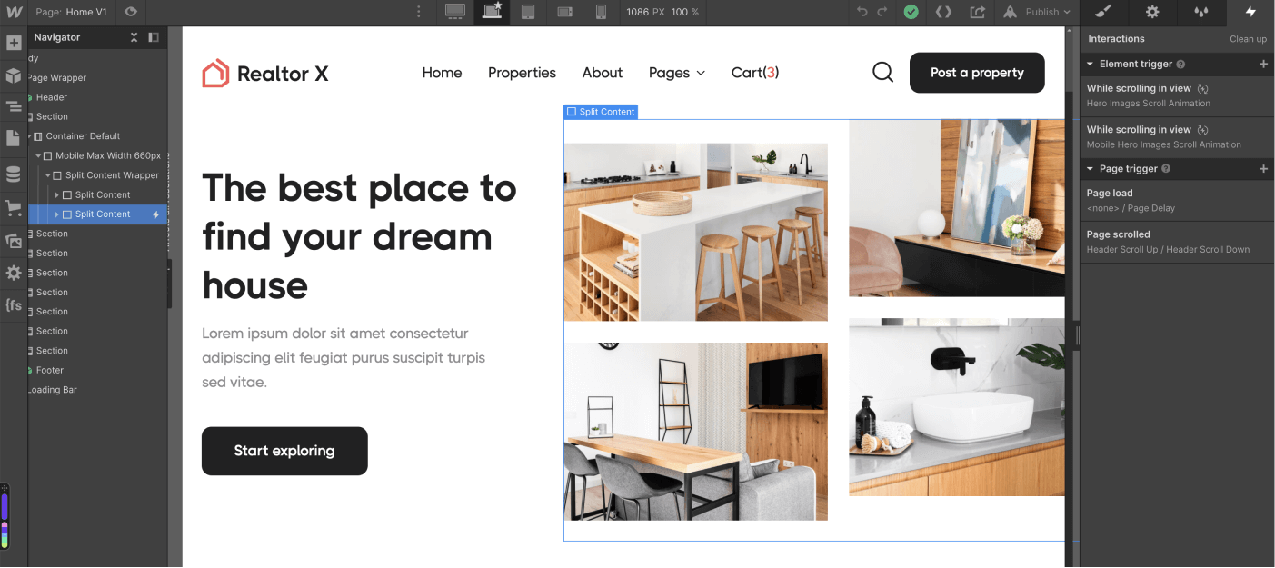 Animations - Realtor X Webflow Template