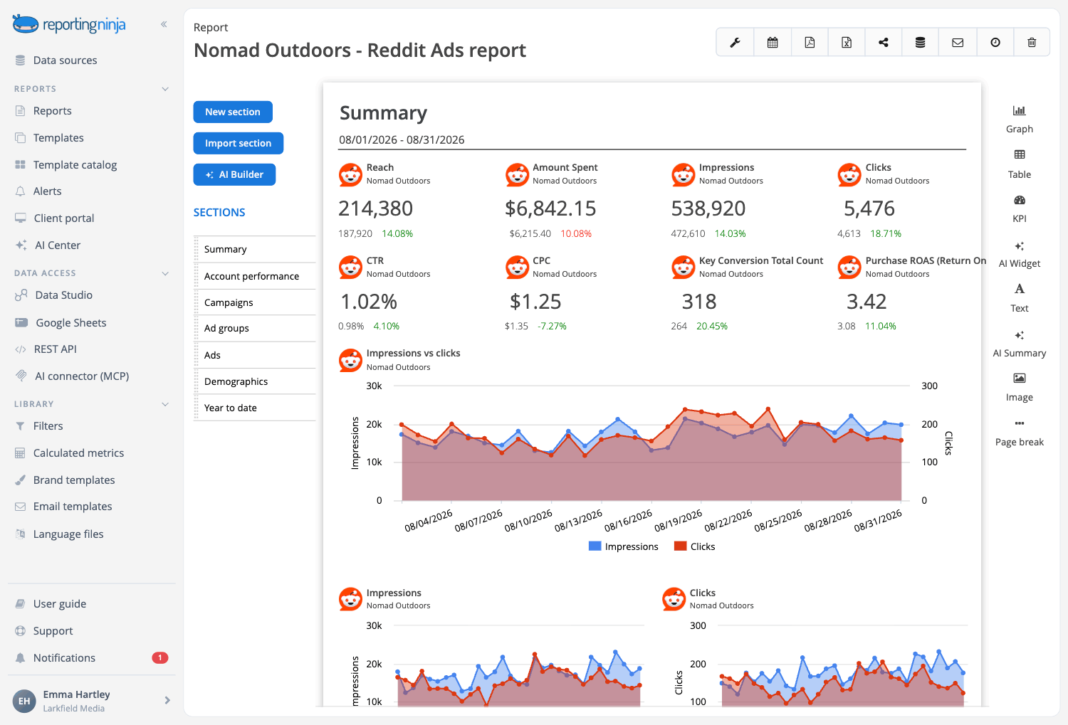 Reddit Ads report