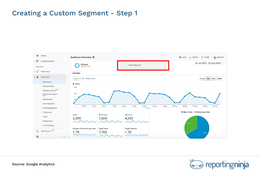 Creating a Custom Segment - Step 1