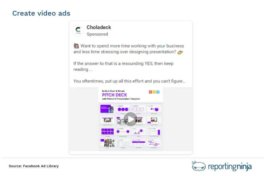 Video usage on FB ads