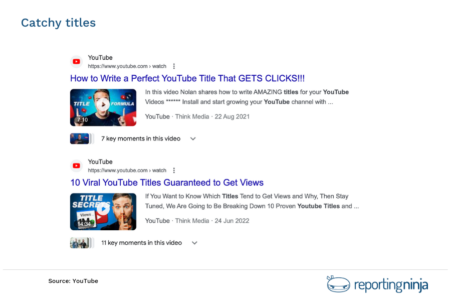 Catchy titles