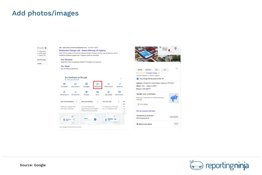 Add photos images
