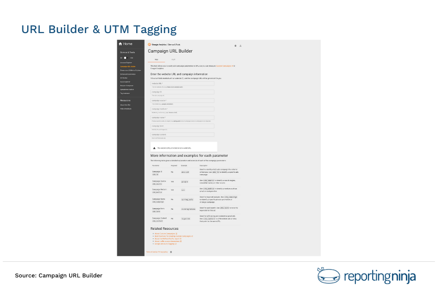 URL Builder & UTM Tagging