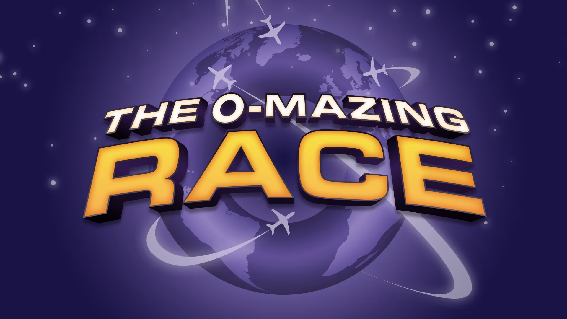 A title treatment graphic for Osano's trade show competition called The O-Mazing Race