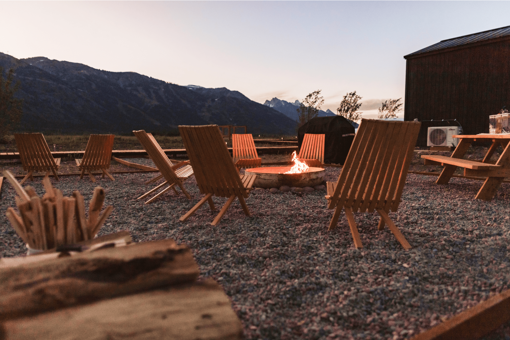 Summer view in family suite layout geodesic dome
