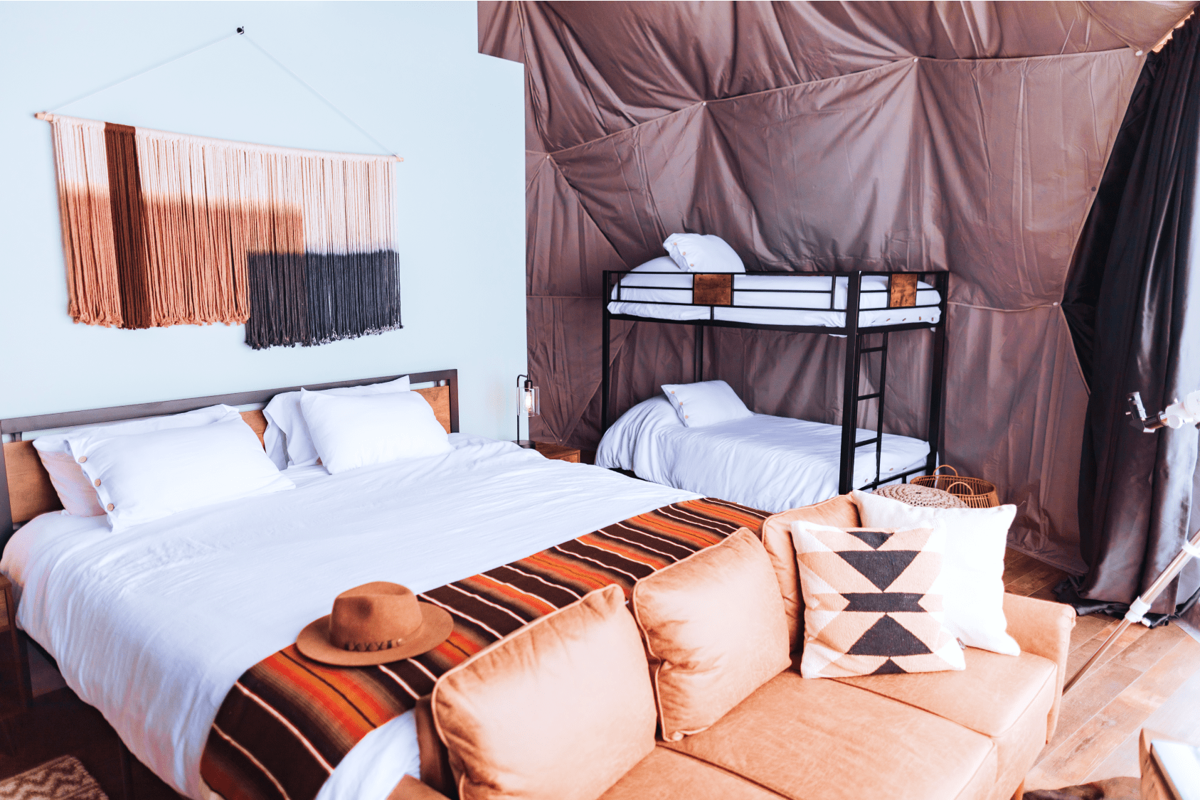 Kitchenette in geodesic dome