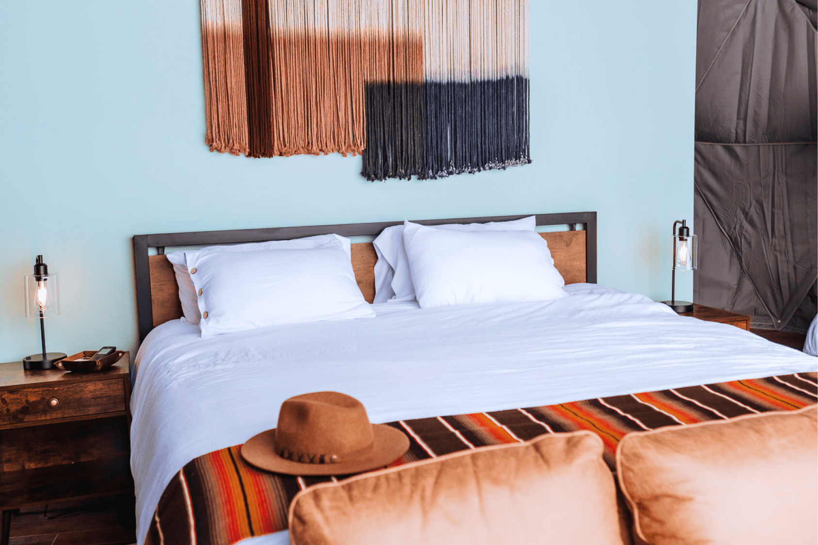 Summer view in family suite layout geodesic dome