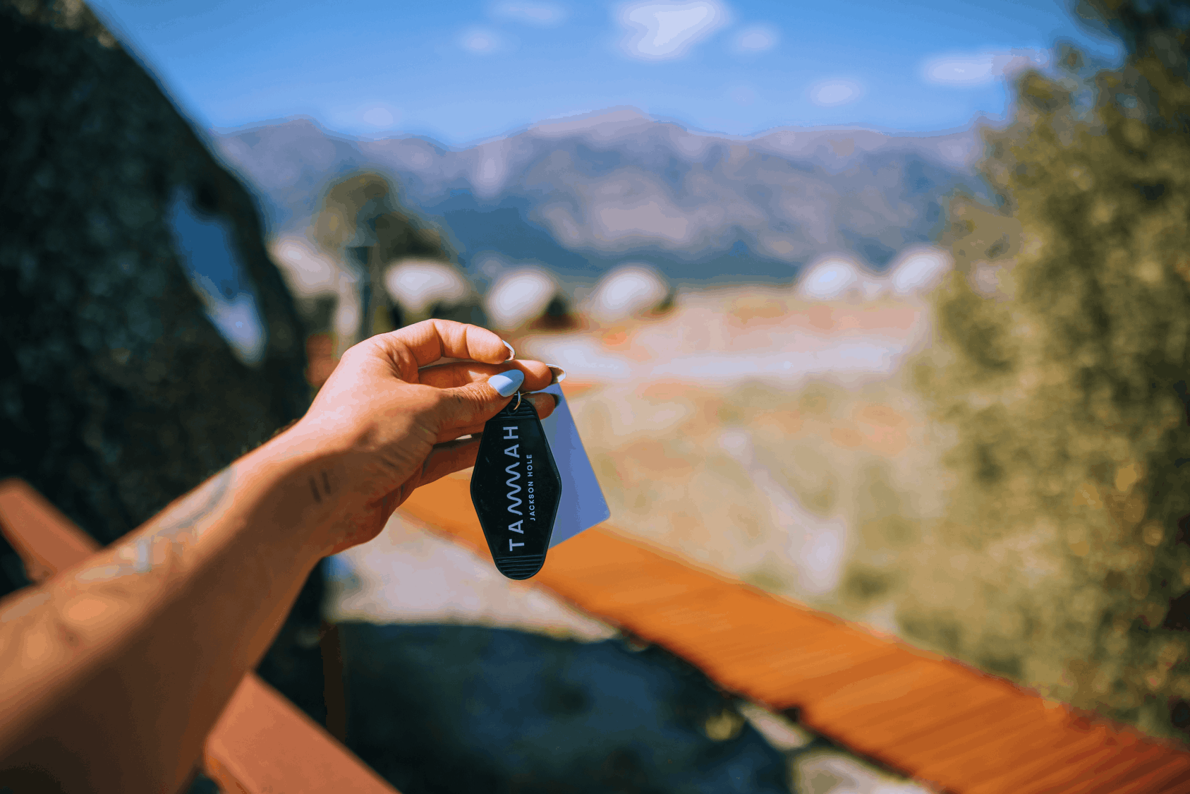 Summer view in family suite layout geodesic dome