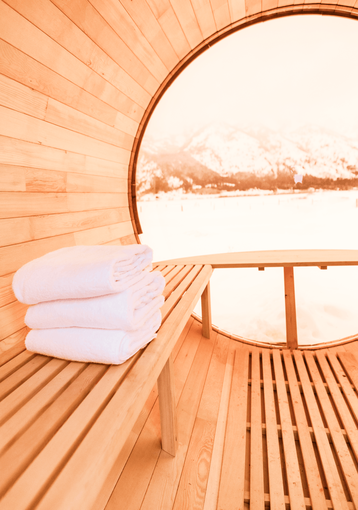 View of geodesic domes in the summer