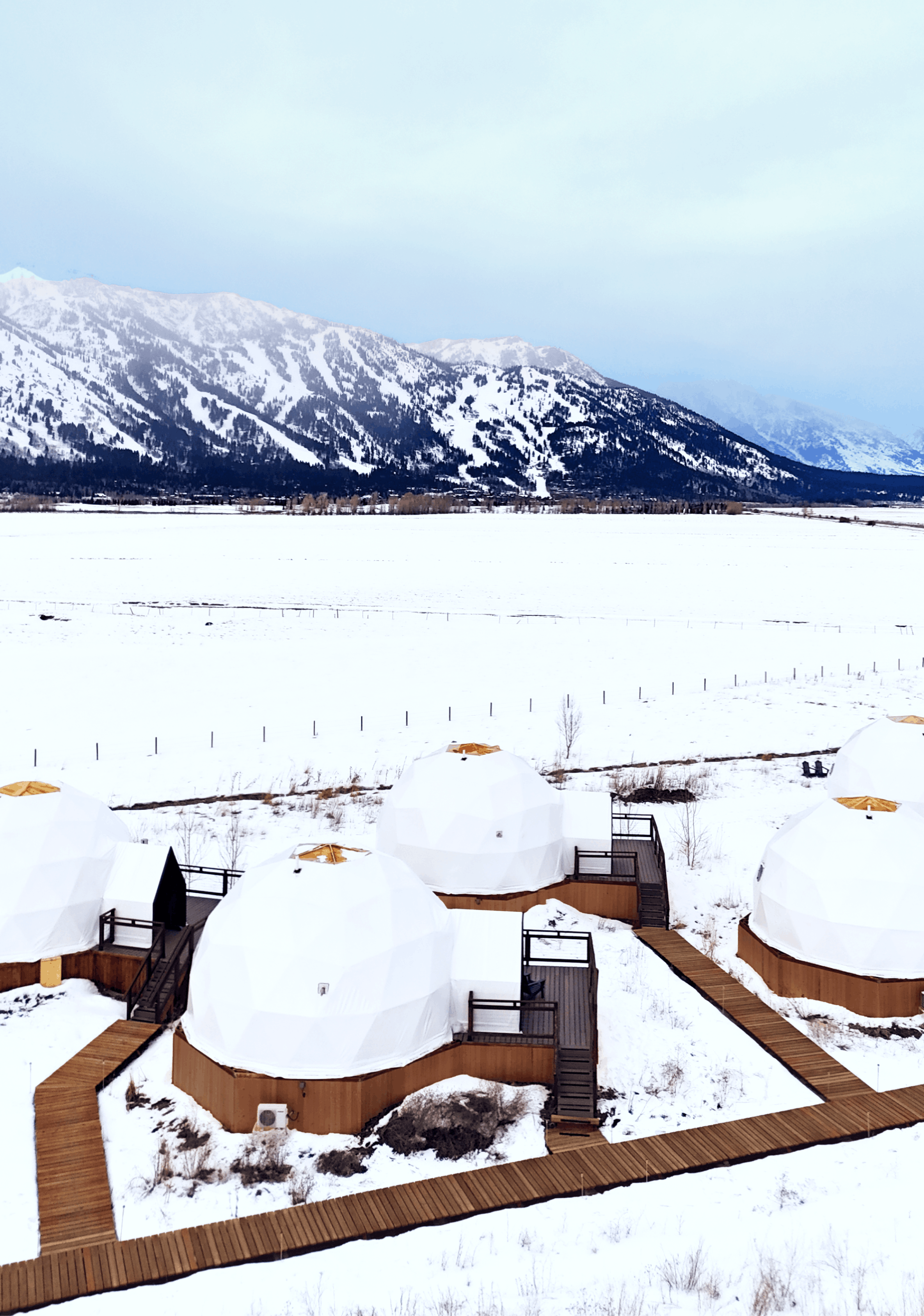 Shower in bathroom of geodesic dome