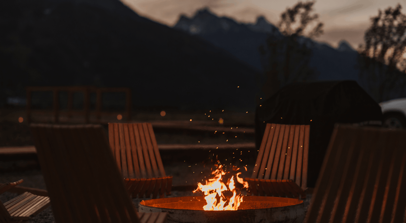 Geodesic dome in front of Teton Mountains.