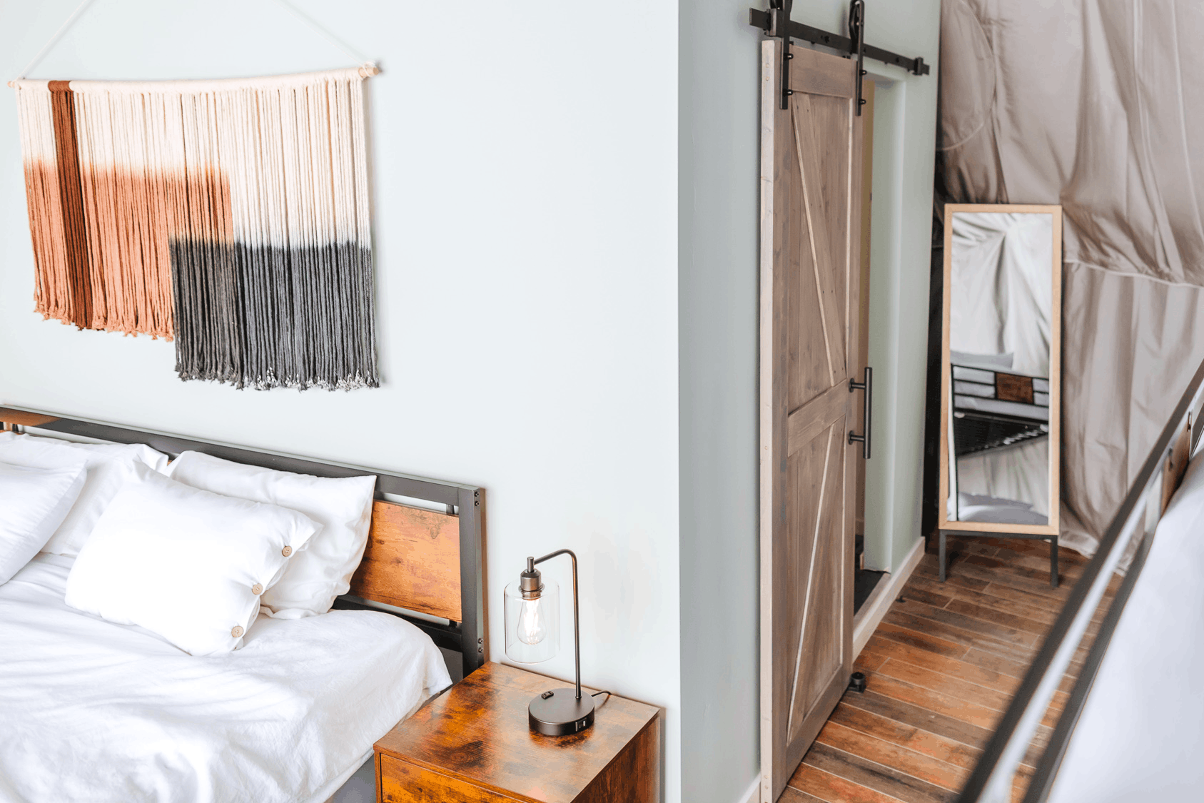 Summer view in family suite layout geodesic dome