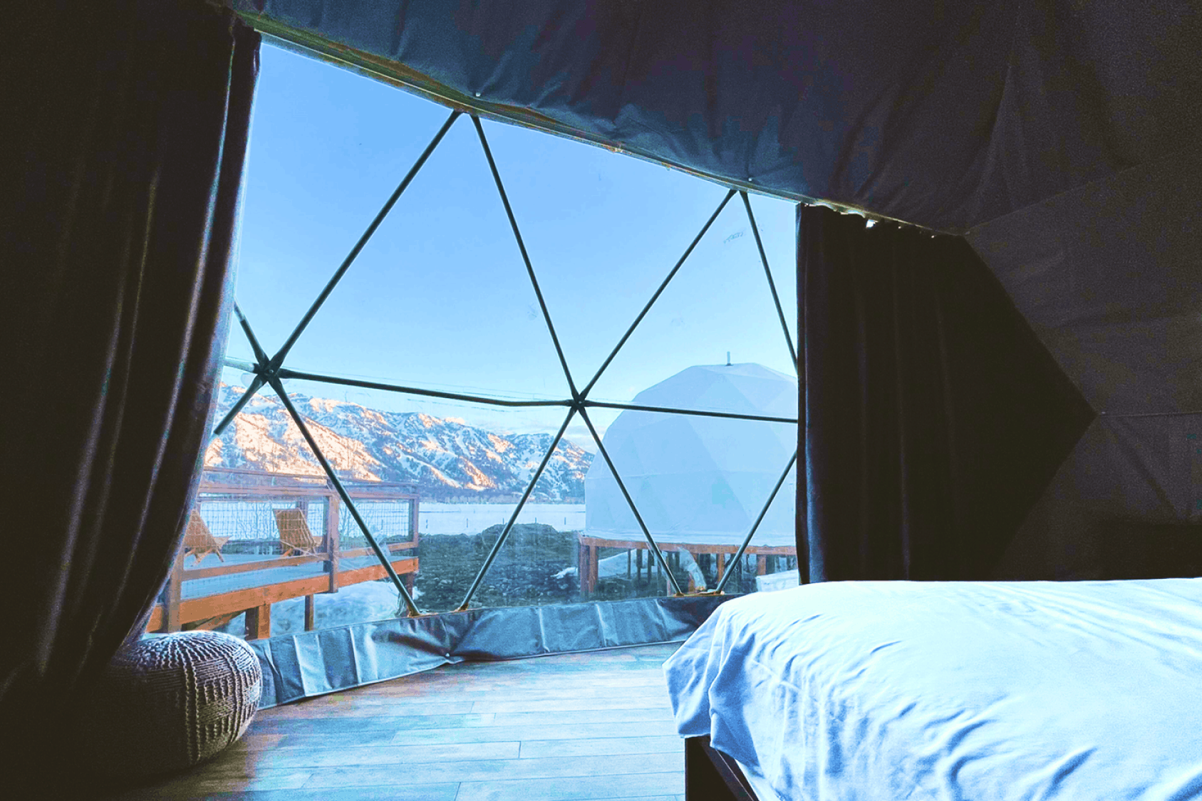 Kitchenette in geodesic dome