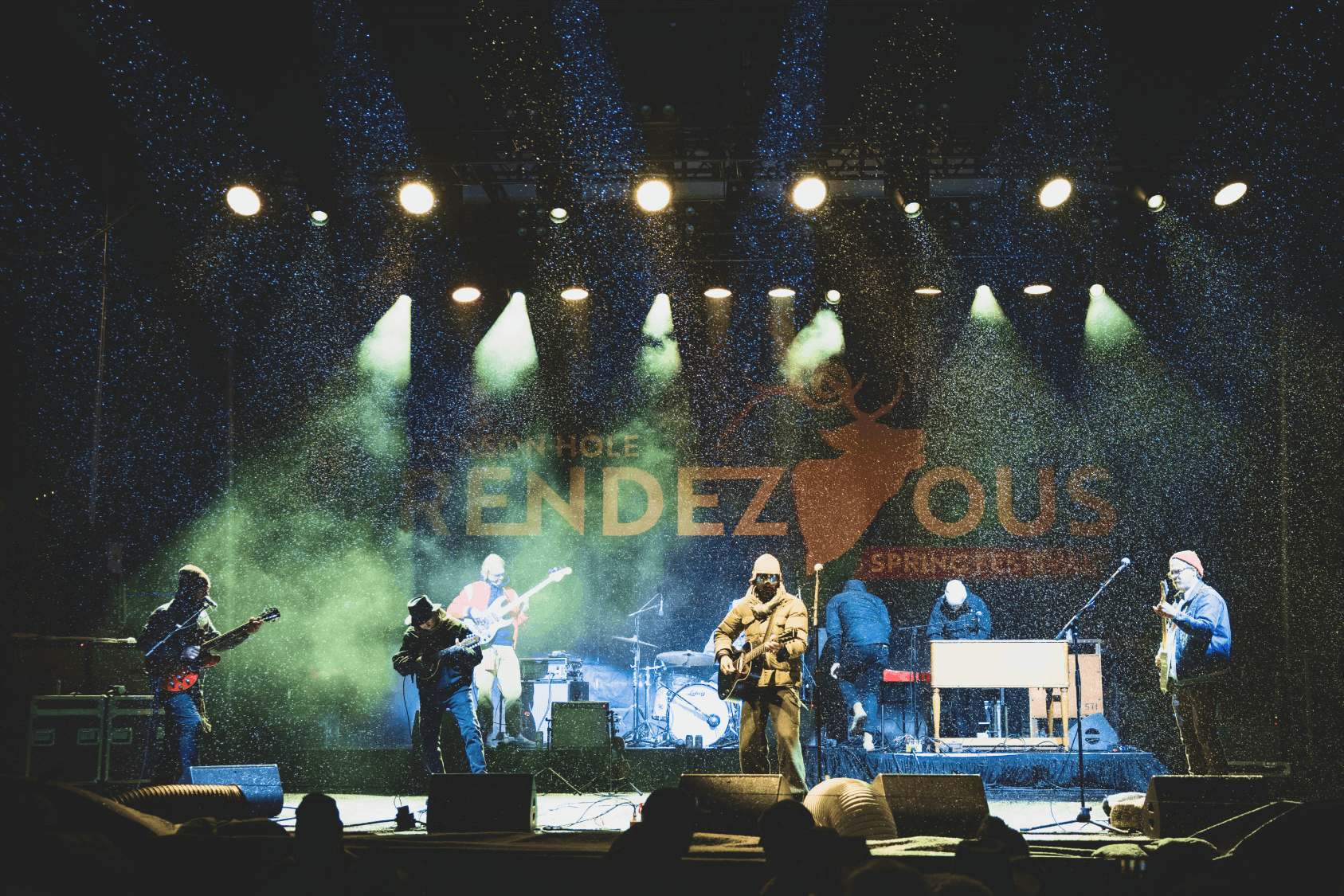 Group of paintings hung for art festival