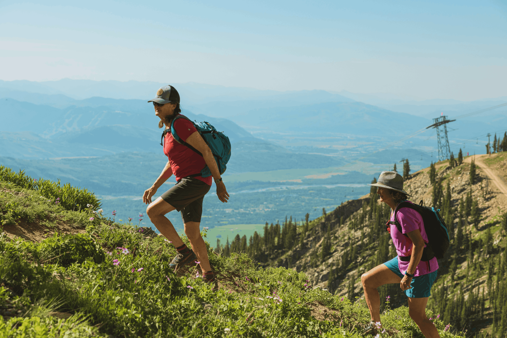 Group of people hiking at Grand Teton National Park