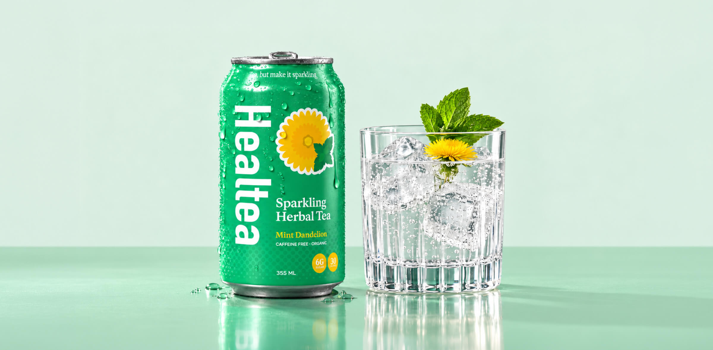 Healtea Peppermint Dandelion can, product display