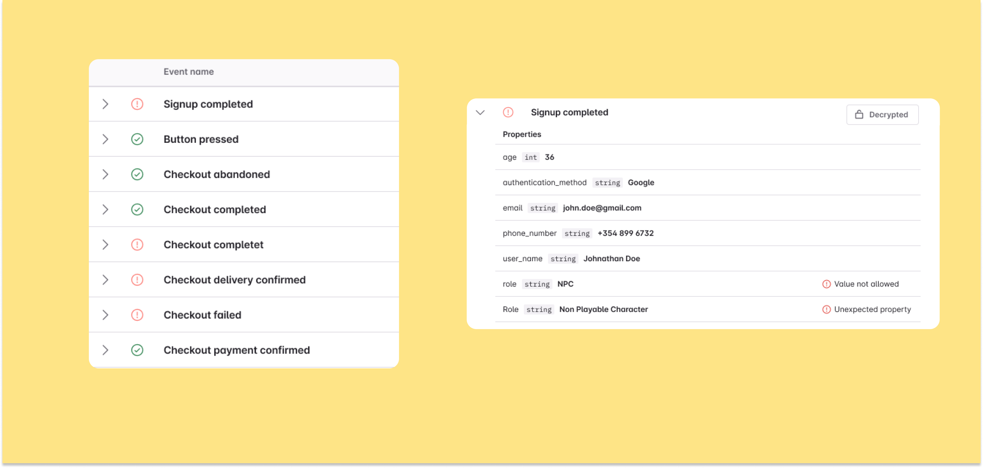 Real-time analytics debugging, connected to your tracking plan