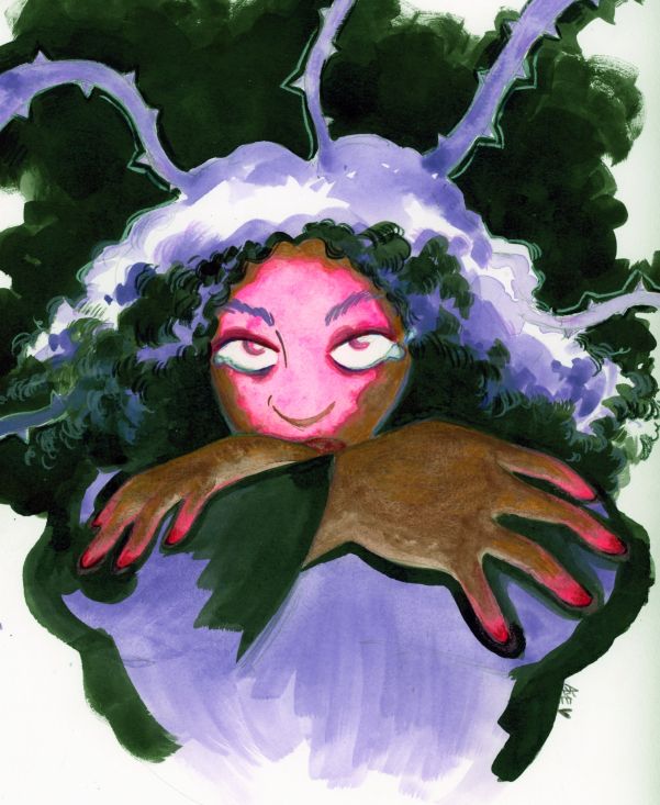A Black woman conjures. 