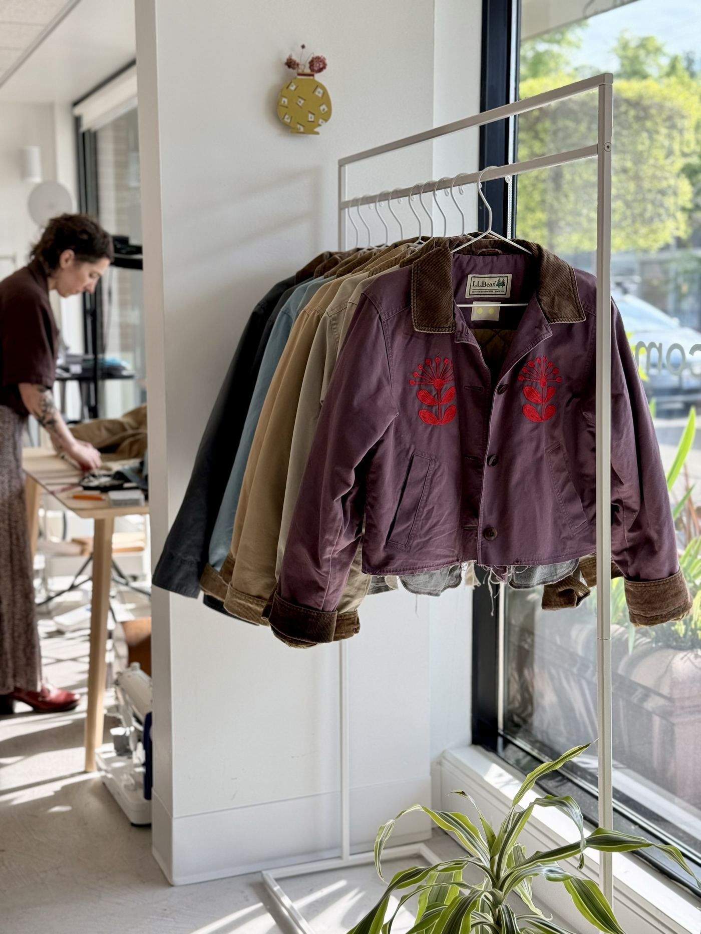 Reworked vintage pieces in the Second Mark studio at FXRY, Seattle